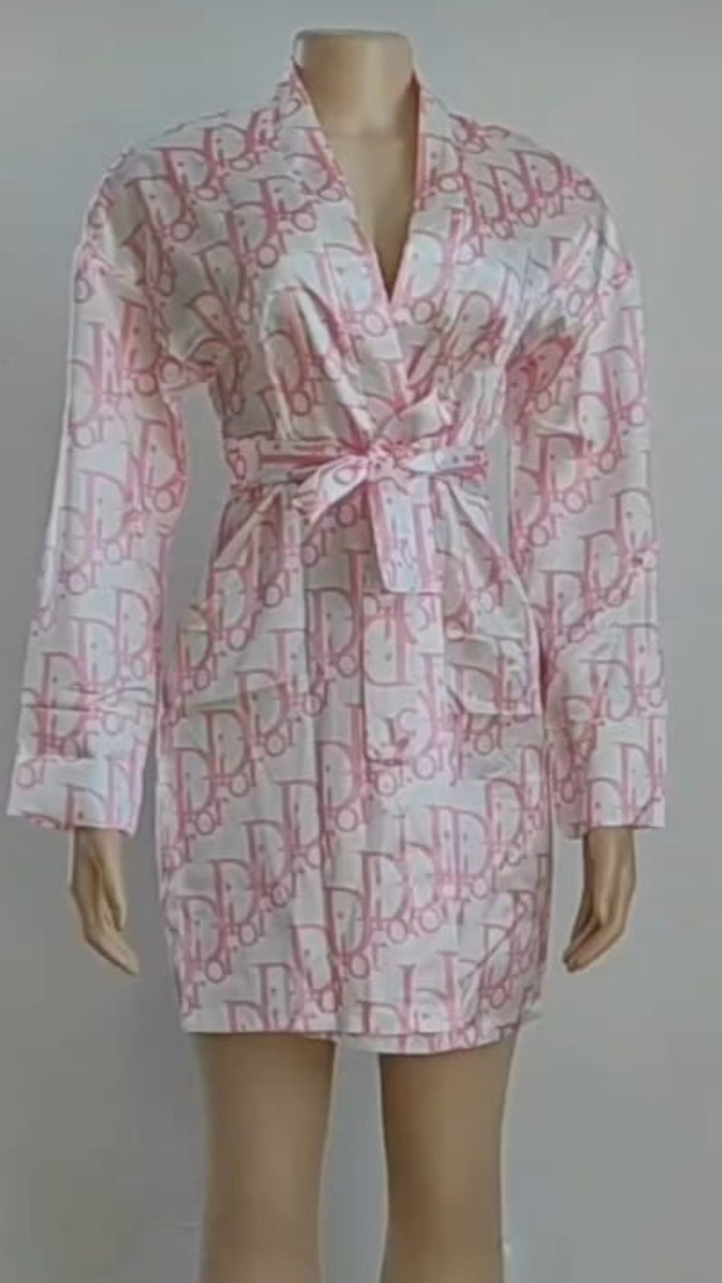 Satin Pink and White  Robes